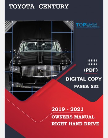 toyota century 2019 2020 2021 owners manual in english